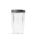 NutriBullet 24 Ounce Tall Cup with Standard Lip Ring, Clear/Gray & 32 Ounce Colossal Cup with Standard Lip Ring, 32 Oz, Clear/Gray NutriBullet