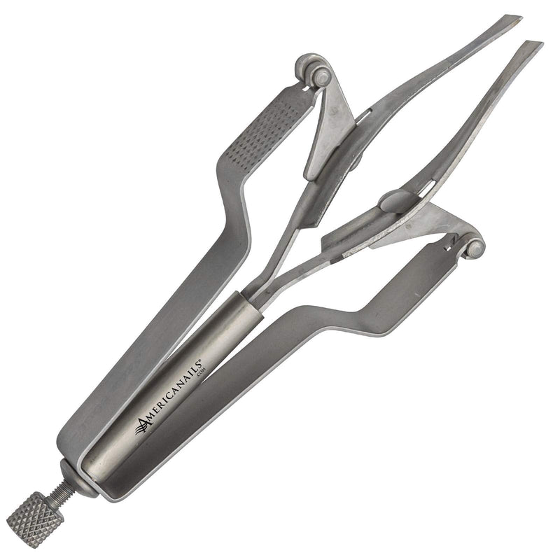 Americanails Ergo-Series Automatic Eyebrow Tweezers, ErgoTweez Stainless Steel Retractable Tweezers, Slant Tip Precision Facial Hair Remover, Professional Salon Tools AMERICANAILS .COM