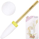 Beauticom Professional USA Ceramic White Flame Cone Shaped Bit Nail Drill 3/32" Shank Size (Extra Fine, Flame Bit) Beauticom