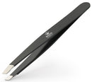 Stainless Steel Set Slant Tip + Surgical Tweezer for Ingrown Hair. Precision Sharp Needle Nose Pointed Tweezers for Splinters,Ticks & Glass Removal-Best for Eyebrow Hair, Facial Hair Removal (black) Majestic Bombay