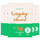 Everyday Almond Skin Strengthening Mask With No Harsh Chemicals - Strengthening and Anti-Aging (Pack of 5) FACETORY Store
