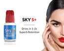 Super Strong Eyelash Extension Glue Sky S+ 5ml - Professional Black Bonding Adhesive for Long Lasting Semi Permanent Individual Lash Extensions - 1-2s Fast Drying / 6-7 Week Retention BEAU LASHES