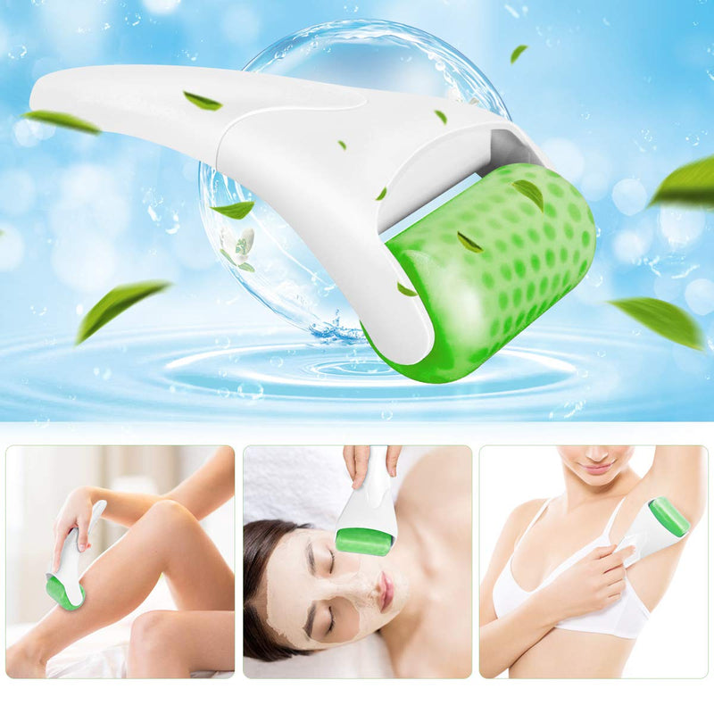 LATME Ice Roller for Face Eyes,Womens Gifts,Face Massager Roller Puffiness Migraine Pain Relief and Minor Injury(White) LATME