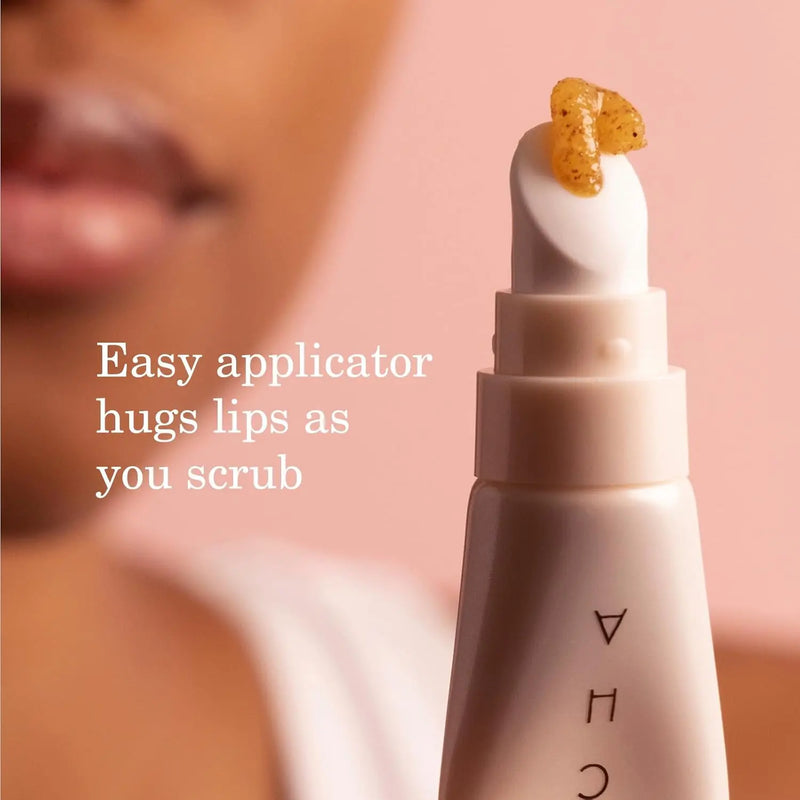 Tatcha Kissu Lip Scrub, Moisturizing Lip Exfoliant with Peach Seed Scrub for Polish, Smooth Lips Infinity Warehouse