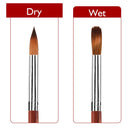 Accmor Nail Art Brush for Acrylic Powder, Wooden Handle Acrylic Nail Art Design Brush Nail Art Brushes Art Tool, Size 14 Accmor