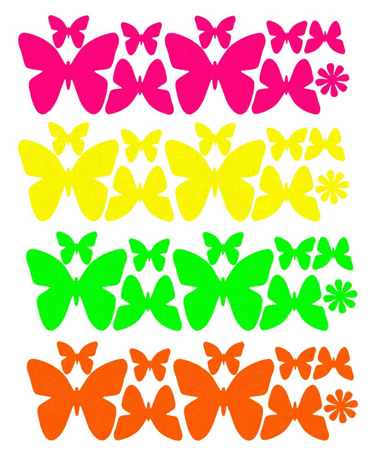 Sasswear Blacklight Body Stickers - Neon, 40/pk (Butterfly) Sasswear
