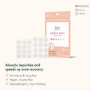 Rael Miracle Invisible Spot Cover - Hydrocolloid, Acne Pimple Absorbing Cover, Blemish Spot, Skin Care, Facial Stickers, 2 Sizes (48 Count) Rael