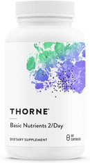 THORNE - Basic Nutrients 2/Day - Comprehensive Daily Multivitamin with Optimal Bioavailability - Vitamin and Mineral Formula - Gluten, Dairy & Soy-Free - 120 Capsules - 60 Servings Infinity Warehouse