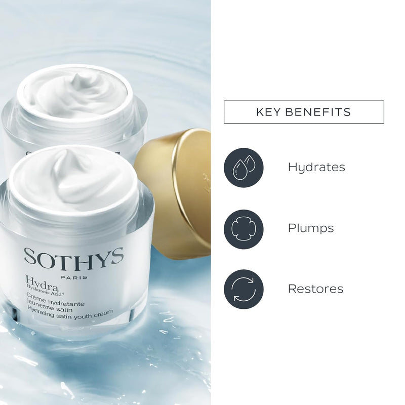 SOTHYS Hydrating Satin Youth Cream | Face Moisturizer with Hyaluronic Acid for Daily Youthful Hydration | Normal or Combination Skin Infinity Warehouse