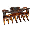 Parcelona French Classic Shaded Tortoise Shell Brown 3" Covered Spring Celluloid Made in France Jaw Claw Hair Clip Clutcher Clamp for Women and Girls Parcelona Store