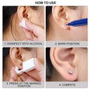 medoga 2 PCS Ear Piercing Gun with Ear Stud Disposable Nose Piercing Kit Ear Stud Gun Kit for Girls Women Men medoga
