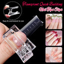 Dual Nail Forms Set,TsMADDTs Clear Acrylic Coffin Nail Forms Set with 120pcs Gel Nail Molds 10pcs Clear Nail Tips Clips,Nail Gel Brush Pen Nail Files Buffer Cuticle Pushers,Nail Extension Forms Set TsMADDTs