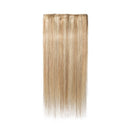 Hairro 100% Human Hair Clip in Extensions Thin Highlight Straight Human Hair Clip on Hairpieces 22 Inch Long 75g Machine Weft 8pcs 18 Clips for Women