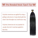 18 Inches I Tip Remy Human Hair Extensions 100 Strands/Pack Pre Bonded Keratin Stick In Hair Extensions Cold Fusion Hair Piece Long Straight For Women