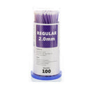 TCP Global Eyelash Extension Micro Brushes, 100 Medium 2.0 mm Tip Size Purple Disposable Brush Applicators - Apply Makeup, Paint Touch Up TCP Global