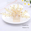 Aukmla Bride Wedding Hair Combs Crystal Hair Piece Flower Hair Accessories Decorative for Women and Girls Aukmla