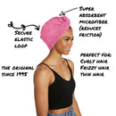 Turbie Twist Microfiber Hair Towel Wrap for Women and Men | 4 Pack | Bathroom Essential Accessories | Quick Dry Hair Turban for Drying Curly, Long & Thick Hair (Pink, Blue, Grey, White) Turbie Twist