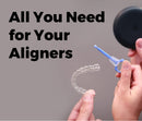 2 in 1 Clear Aligner Chewies and Removal PUL Tool Combo for Invisalign Removable Braces and Trays By PUL The Pultool