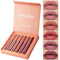 6Pcs Matte Lipstick Set Liquid Lip Gloss Velvety Not Fade Long Lasting and Waterproof Long Last Makeup Set Non-Stick Matte Finish (B) MYUANGO