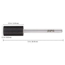 PANA Professional 3/32" Shank Size - Flat Top Large Barrel Silver Carbide Bit - Nail Drill Bit for Dremel Machine (Silver, Gold, DLC Black) (Medium, DLC Black) PANA