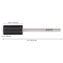 PANA Professional 3/32" Shank Size - Flat Top Large Barrel Silver Carbide Bit - Nail Drill Bit for Dremel Machine (Silver, Gold, DLC Black) (Medium, DLC Black) PANA