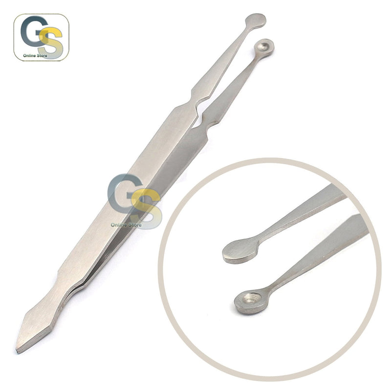 G.S BEAD BALL HOLDING TWEEZERS 4 1/2 PIERCING TOOL by G.S Beauty G.S Beauty