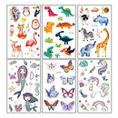 Temporary Tattoos for Kids, Christmas Birthday Party Supplies Unicorn Mermaid Butterflies Dinosaur Fake Tattoo Stickers Art(6 Sheets) AIDFSIP Store