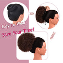 Afro Puff Drawstring Ponytail Extension for Black Women, Premium Deep Brown