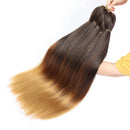 3 Tone Pre Stretched Braiding Hair, 28 Inches Ombre Yaki texture Braid Hair Extensions, 6 Bundles 100% Top Quality Kanekalon Synthetic Colorful Hair Braids (1b-30-27) DAN NING