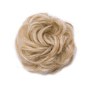 Messy Bun Hair Piece Scrunchy Updo Hair Pieces for Women Fluffy Wavy Hair Bun Scrunchies Donut Hairpiece Synthetic Chignons With Elastic Rubber Band Dark Blonde & Bleach Blonde-Thicker 1 pc Benehair