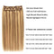 5 Pieces 20" Remy Clip in Ombre Hair Extensions Human Hair Light Blonde Mixed Golden Blond Highlights - Beauty Silky Straight Long Thick Real Hair Extensions for Women Fashion (20 inches,