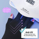 VOLLUCK 1 Pairs Anti-UV Shield Glove, UPF50+ Fingerless UV Protection Glove for UV and LED Manicure Lamps Dryer Nail Art Skin Care Glove (Black) VOLLUCK