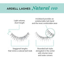 Ardell Natural Lashes False Eyelashes 110 Black (4 pack) Ardell