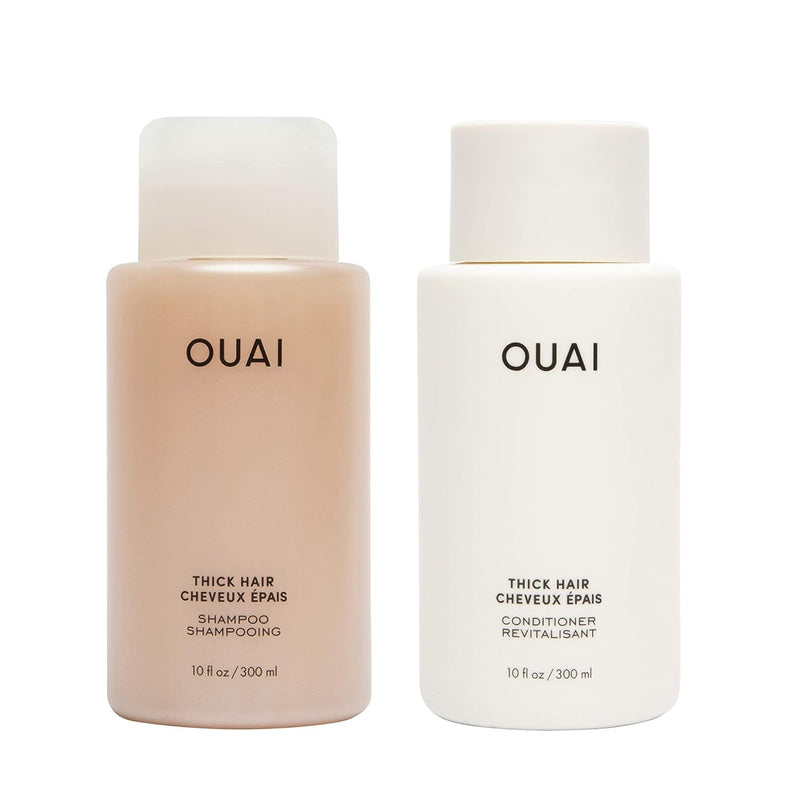 OUAI Medium Shampoo and Conditioner Set - Sulfate Free Shampoo and Conditioner for Medium Hair - Made with Keratin, Shea Butter & Avocado Oil - Free of Parabens & Phthalates (10 Fl Oz) Infinity Warehouse