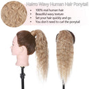 Ponytail Extension Human Hair Wavy Pony Tail Hair Extensions Warp Around Ponytails Clip On Ponytail Remy Hairpieces Highlight Clip In Ponytail For Women 20" 95g