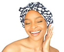 GRACE & COMPANY Luxury Shower Cap For Women - 100% Waterproof, Reusable, Washable & Breathable Shower Caps - Casablanca GRACE & COMPANY