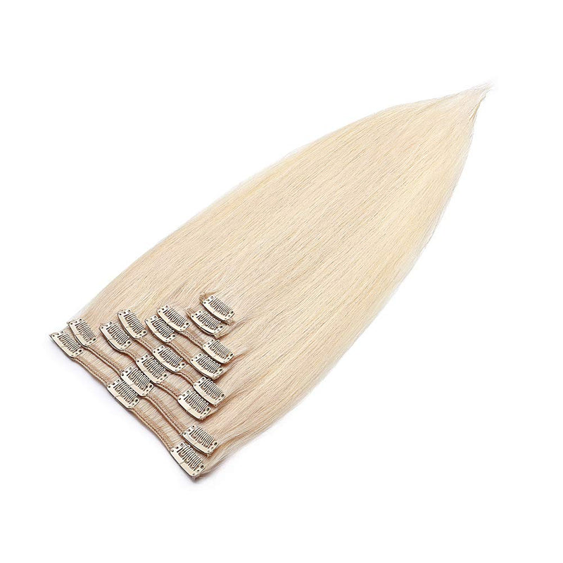 MY-LADY Clip in Remy Human Hair Extensions Highlighted Highlight 10"-24" Grade 7A Quality Full Head 8pcs 18clips Long Soft Silky Straight for Beauty Fashion 120g 24" / 24 inch