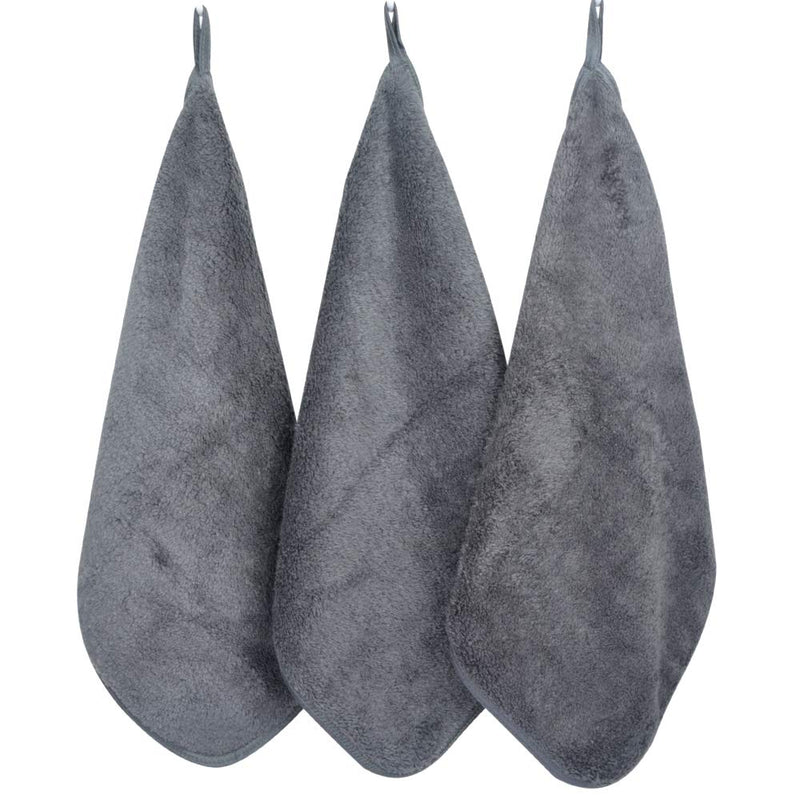 Sinland Microfiber Face Cloths for Bath Reusable Makeup Remover Cloth Ultra Soft and Absorbent Washcloths for Baby 12Inch x 12Inch (12pack, Grey) SINLAND