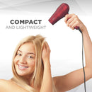 Conair miniPRO Tourmaline Ceramic Travel Hair Dryer with Folding Handle, Red Infinity Warehouse