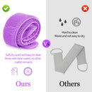 Back Scrubber for Shower 30inches and 35½ inches Two Size for Choosing Inmorven Bath Body Brush Silicone Back Brush Extra Long Exfoliating Body Scrubber With Handle for Men and Women.(Purple) Inmorven Store