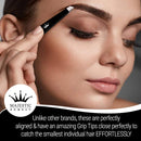 Stainless Steel Set Slant Tip + Surgical Tweezer for Ingrown Hair. Precision Sharp Needle Nose Pointed Tweezers for Splinters,Ticks & Glass Removal-Best for Eyebrow Hair, Facial Hair Removal (black) Majestic Bombay