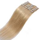 Clip in Human Hair Extensions 14 Inch 60g Thin Standard Weft 8 Pcs 18 Clips Soft Silky Straight Remy Hairpieces for Women Gift Beauty