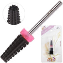 PANA Nail Carbide 5 in 1 Bit - Two Way Rotate use for Both Left and Right Handed - Fast remove Acrylic or Hard Gel - 3/32" Shank - Manicure, Nail Art, Drill Machine (Triple Coarse - 3XC, Black) PANA