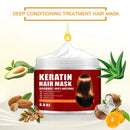 2 Pack Keratin Hair Mask,2021 Deep Repair Damage Hair Root, 250ml Hair Mask for Dry Damaged Hair,Hair Treatment Mask Hair Tonic Keratin Hair & Scalp Treatment Cristalbox