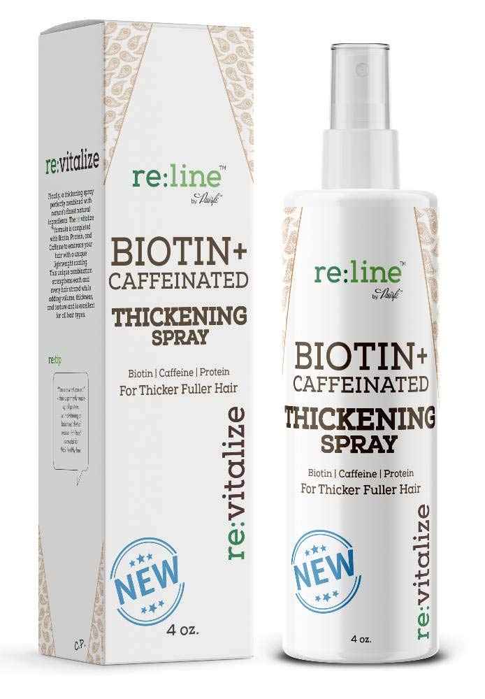 Biotin Hair Thickening Spray for Hair Growth Spray NATURAL Hair Thickener for Fine Hair Volume Spray for Fine Hair Volumizer for Hair Spray Color Safe - BIOTIN & CAFFEINE - Get Thicker Hair in Seconds Paisle Botanics