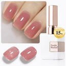 Double Rhythm 0.5 Oz Gel Nail Polish Neutral Natural Same Color Same Bottle Translucent Light Milky Pastel 15ML Manicure French Design Art DIY at Home (Pearl Green-B1146) Infinity Warehouse