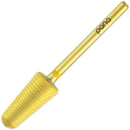 PANA Nail Carbide Volcano Bit - Two Way Rotate use for Both Left and Right Handed - Fast remove Acrylic or Hard Gel - 3/32" Shank - Manicure, Nail Art, Drill Machine (Extra Fine, Gold) PANA