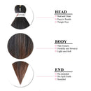 Pre-Stretched Braiding Hair Itch Free Easy Braid Professional Synthetic Yaki Texture Crochet Braids, Ombre Brown Hair Hot Water Setting 1B/30 8 Packs 26 Inch Low Temperature (26inch, 1b/30) Mslily