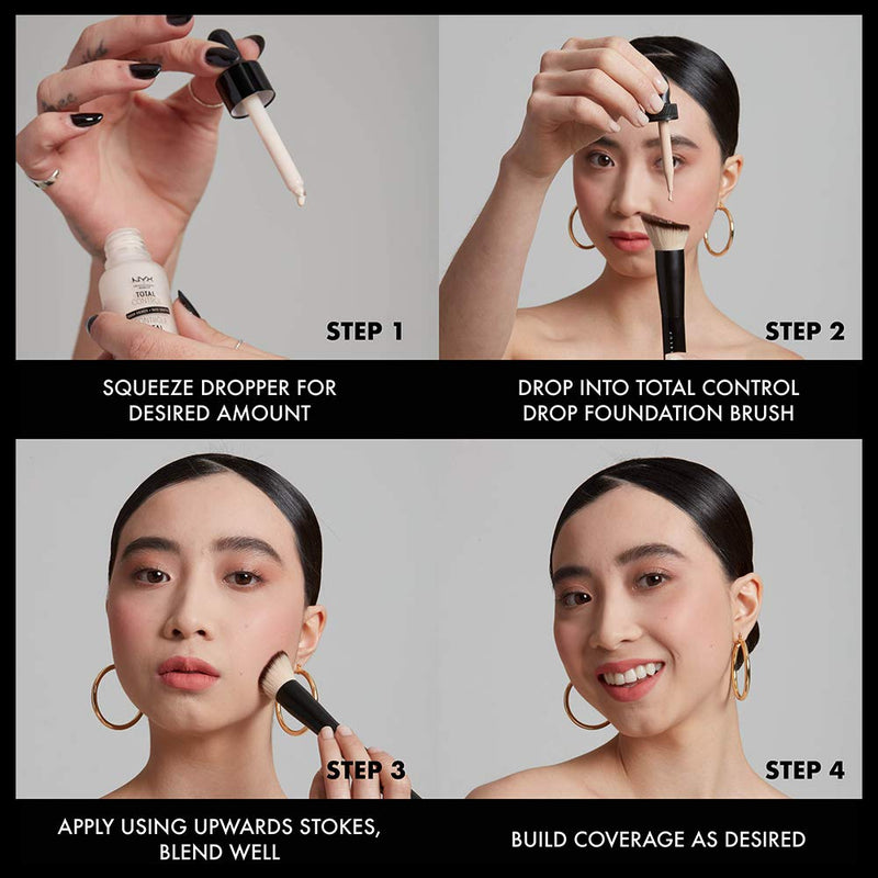 NYX PROFESSIONAL MAKEUP Total Control Pro Drop Foundation, Skin-True Buildable Coverage - Deep Ebony NYX PROFESSIONAL MAKEUP Store