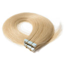 Tape in Hair Extensions Blonde 100% Remy Human Hair 12''-24'' Double Side Tape Seamless Skin Weft Rooted Tape on Natural Hair Extensions 20pcs Long Straight Silky(14 inch 60g,